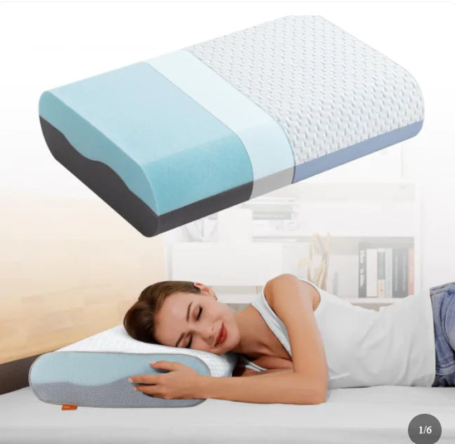 4 Inch Gel Memory Foam Cooling Bed Pillow with Removable Washable Pillowcase, Standard Size